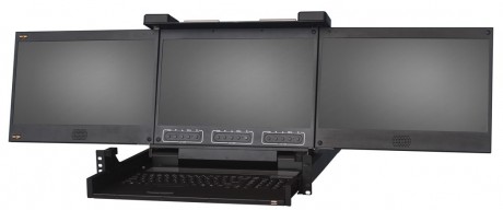 double rail triple LCD HD - KVMD1701 WT3