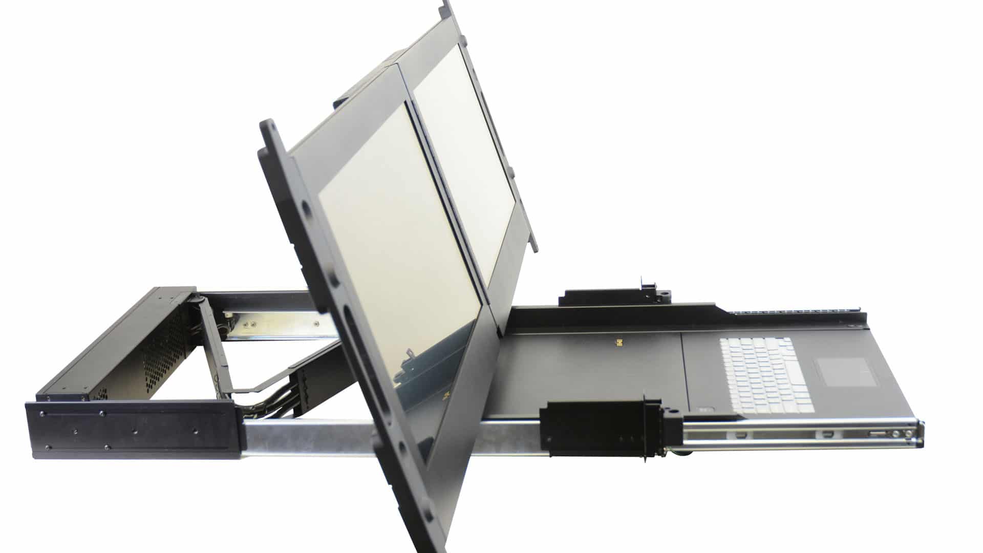 Clavier Ecran Rackable Console SAIS double LCD MIL STD 810